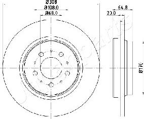 Japanparts DP-0326 - Тормозной диск autospares.lv