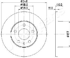 Japanparts DP-0209 - Тормозной диск autospares.lv