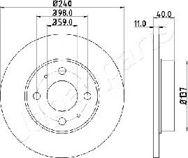 Japanparts DP-0200 - Тормозной диск autospares.lv