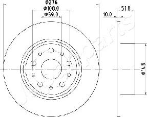 Japanparts DP-0207 - Тормозной диск autospares.lv