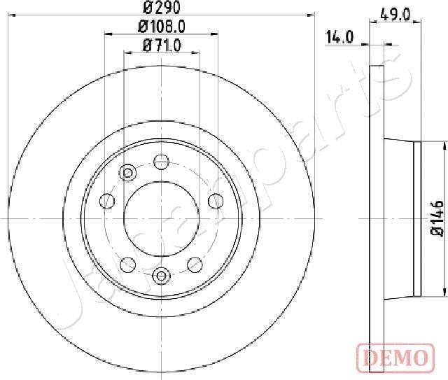 Japanparts DP-0219C - Тормозной диск autospares.lv