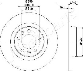 Japanparts DP-0612 - Тормозной диск autospares.lv