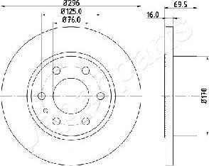 Japanparts DP-0227 - Тормозной диск autospares.lv