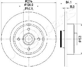 Japanparts DP-0703 - Тормозной диск autospares.lv