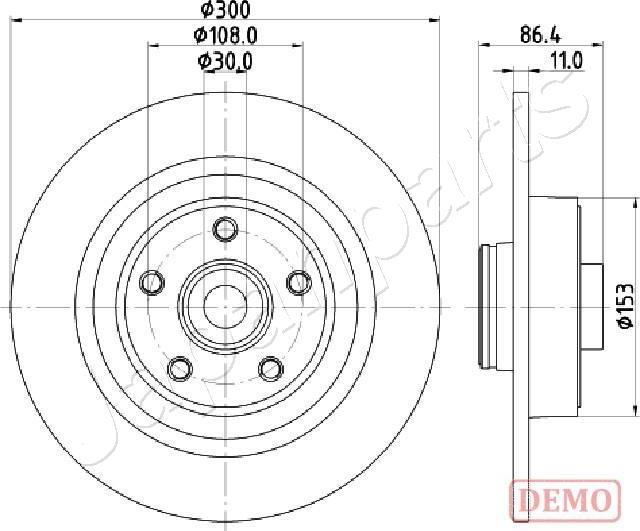 Japanparts DP-0702C - Тормозной диск autospares.lv