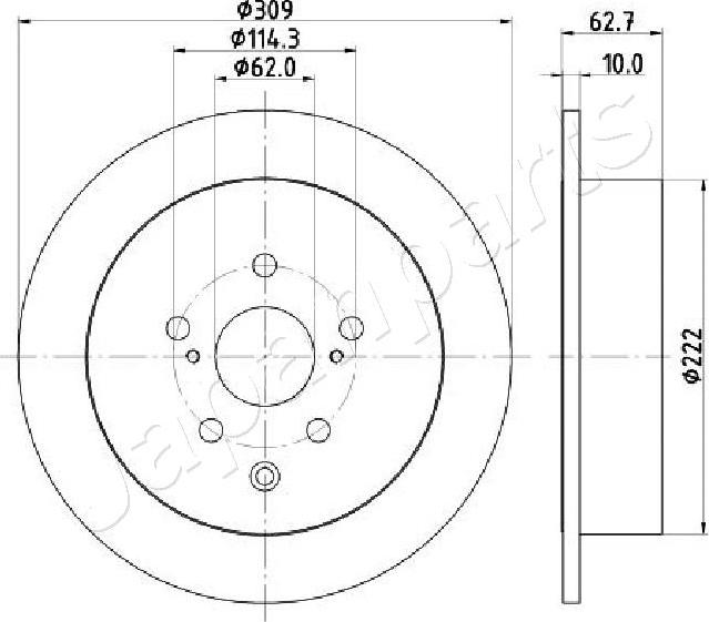 Japanparts DP-268C - Тормозной диск autospares.lv