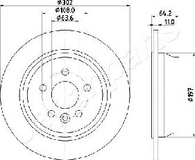 Japanparts DP-L11 - Тормозной диск autospares.lv