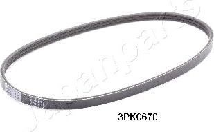 Japanparts DV-3PK0670 - Поликлиновой ремень autospares.lv