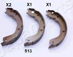 Japanparts GF-513AF - Комплект тормозов, ручник, парковка autospares.lv