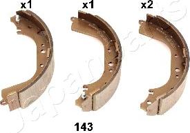 Japanparts GF-143AF - Комплект тормозных колодок, барабанные autospares.lv