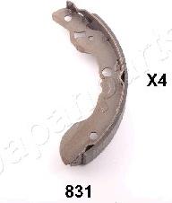 Japanparts GF-831AF - Комплект тормозных колодок, барабанные autospares.lv