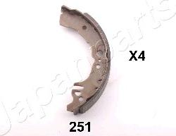 Japanparts GF-251AF - Комплект тормозных колодок, барабанные autospares.lv