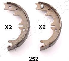 Japanparts GF-252AF - Комплект тормозов, ручник, парковка autospares.lv