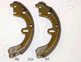 Japanparts GF-234AF - Комплект тормозных колодок, барабанные autospares.lv