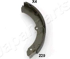 Japanparts GF-229AF - Комплект тормозных колодок, барабанные autospares.lv