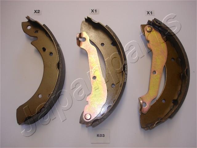 Japanparts GF-K03AF - Комплект тормозных колодок, барабанные autospares.lv