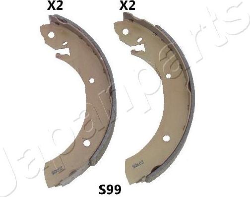 Japanparts GF-S99AF - Комплект тормозных колодок, барабанные autospares.lv