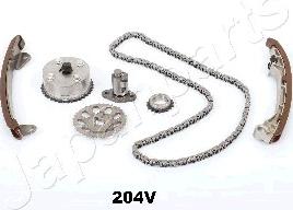 Japanparts KDK-204V - Комплект цепи привода распредвала autospares.lv