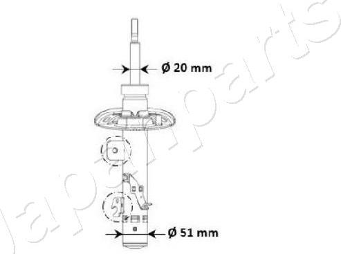 Japanparts MM-00974 - Амортизатор autospares.lv