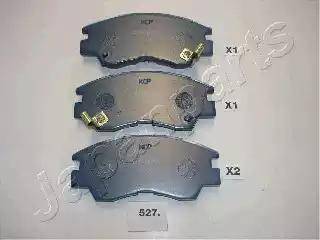 Japanparts PA-527P - Комплект высокоэффективных тормозных колодок autospares.lv