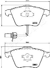 Japanparts PA-0913AF - Тормозные колодки, дисковые, комплект autospares.lv