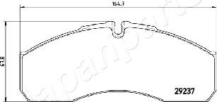 Japanparts PA-0541AF - Тормозные колодки, дисковые, комплект autospares.lv