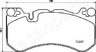 Japanparts PA-0517AF - Тормозные колодки, дисковые, комплект autospares.lv