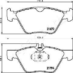 Japanparts PA-0520AF - Тормозные колодки, дисковые, комплект autospares.lv