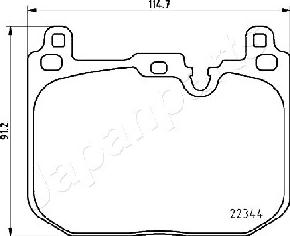 Japanparts PA-0135AF - Тормозные колодки, дисковые, комплект autospares.lv