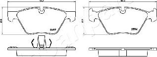 Japanparts PA-0124AF - Тормозные колодки, дисковые, комплект autospares.lv