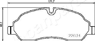 Japanparts PA-0320AF - Тормозные колодки, дисковые, комплект autospares.lv