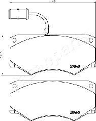 Japanparts PA-0231AF - Тормозные колодки, дисковые, комплект autospares.lv