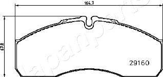 Japanparts PA-0233AF - Тормозные колодки, дисковые, комплект autospares.lv