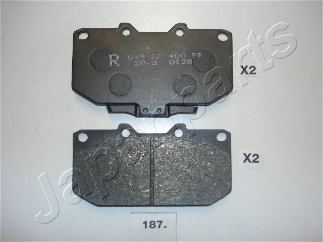 Japanparts PA-187AF - Тормозные колодки, дисковые, комплект autospares.lv