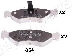 Japanparts PA-354AF - Тормозные колодки, дисковые, комплект autospares.lv