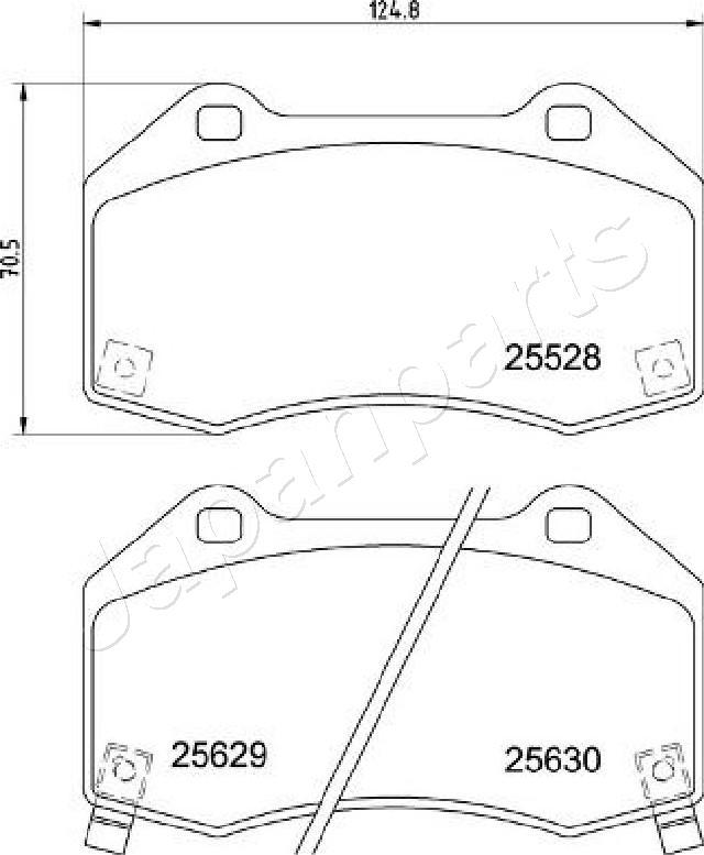 Japanparts PA-3004AF - Тормозные колодки, дисковые, комплект autospares.lv