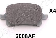 Japanparts PA-2008AF - Тормозные колодки, дисковые, комплект autospares.lv