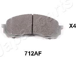 Japanparts PA-712AF - Тормозные колодки, дисковые, комплект autospares.lv