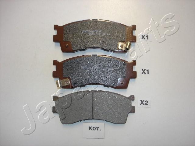 Japanparts PA-K07AF - Тормозные колодки, дисковые, комплект autospares.lv