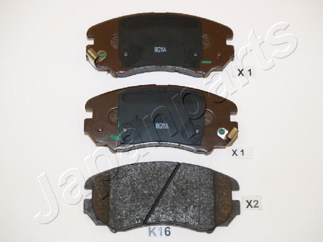 Japanparts PA-K16AF - Тормозные колодки, дисковые, комплект autospares.lv