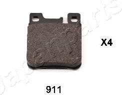 Japanparts PP-911AF - Тормозные колодки, дисковые, комплект autospares.lv