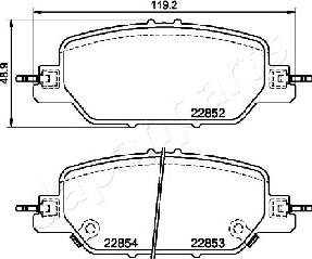 Honda 430223Y1G01 - Тормозные колодки, дисковые, комплект autospares.lv