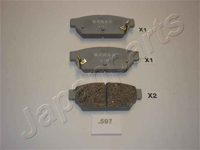 Japanparts PP-597AF - Тормозные колодки, дисковые, комплект autospares.lv