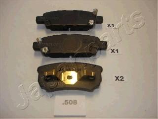 Japanparts PP-508AF - Тормозные колодки, дисковые, комплект autospares.lv