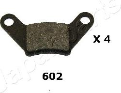 Japanparts PP-602AF - Тормозные колодки, дисковые, комплект autospares.lv