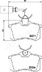 Japanparts PP-0912AF - Тормозные колодки, дисковые, комплект autospares.lv