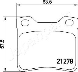 Japanparts PP-0615AF - Тормозные колодки, дисковые, комплект autospares.lv