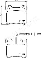 Japanparts PP-0616AF - Тормозные колодки, дисковые, комплект autospares.lv