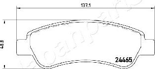 Japanparts PP-0610AF - Тормозные колодки, дисковые, комплект autospares.lv