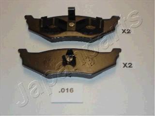 Japanparts PP-016AF - Тормозные колодки, дисковые, комплект autospares.lv